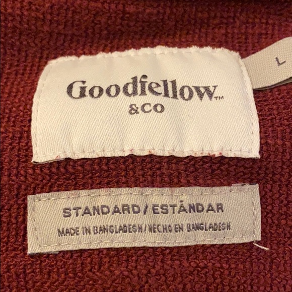 Red Button Up Knit Shirt - Size Large - Picture 4 of 4